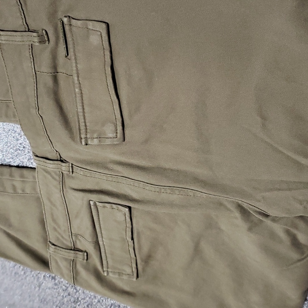 Michael Kors Olive Green Gold Zipper Cuff Pants Size 6 - Picture 16 of 16
